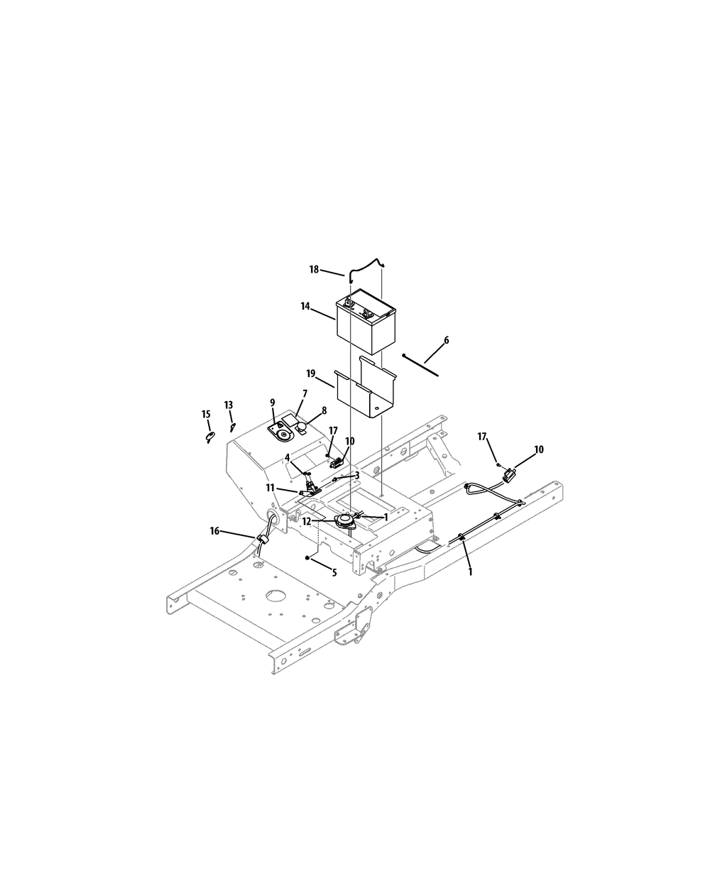 Electrical Diagram and Parts List for Z-FORCES46 (17AF5BHH-17AF5BHH010)(2011) Cub Cadet Lawn Tractor